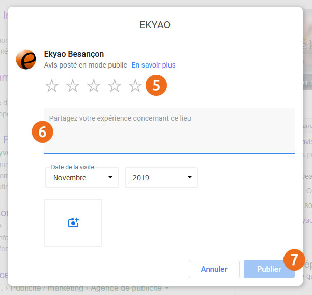 EkyaoBlogAvisEtape04 - Noter et commenter nos prestations et services via Google Avis