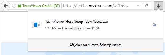 Ekyao Business - Centre d'Aide. Notification de téléchargement du programme de téléassistance Firefox